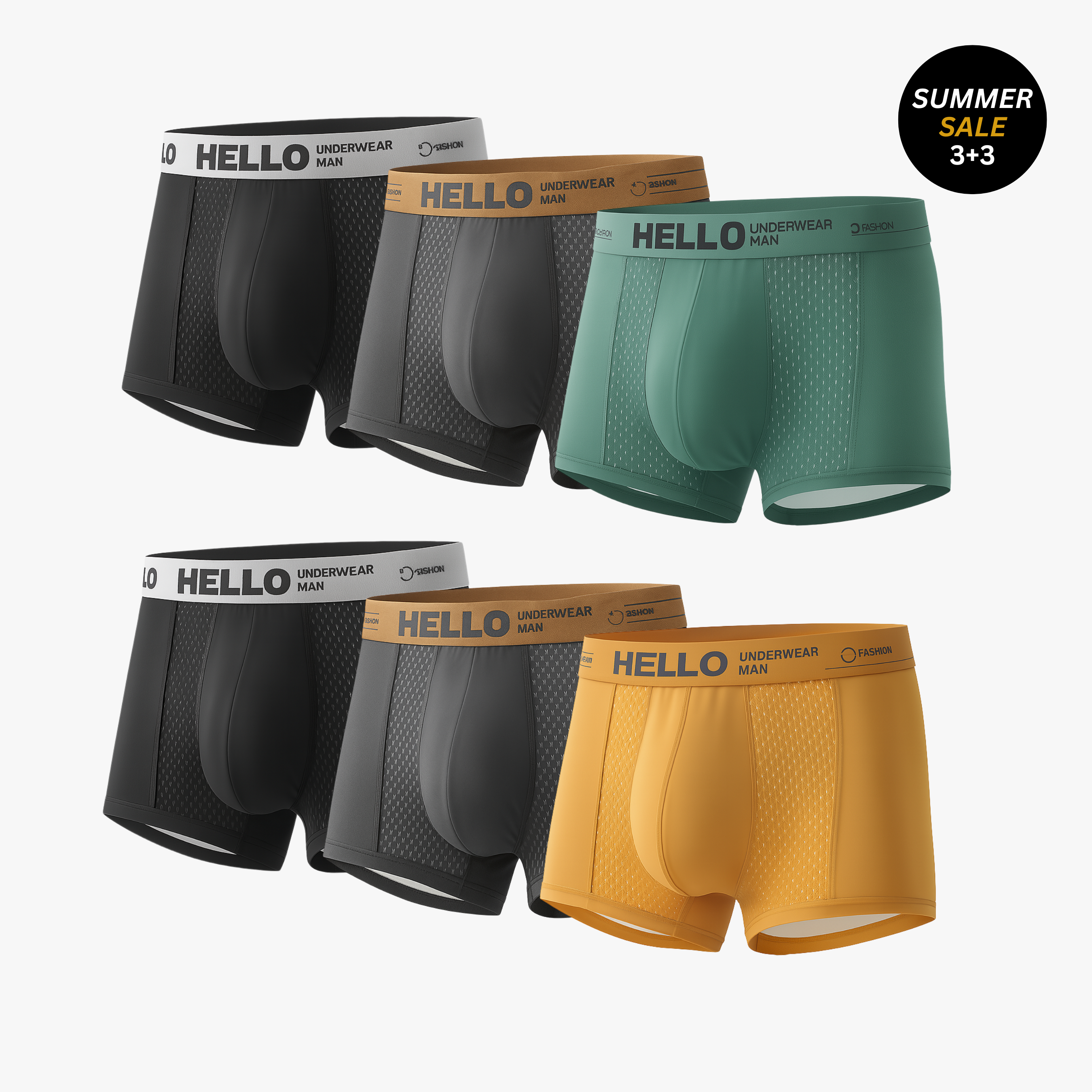 HelloBloke Mesh - Men's Underwear (3+3 Free)